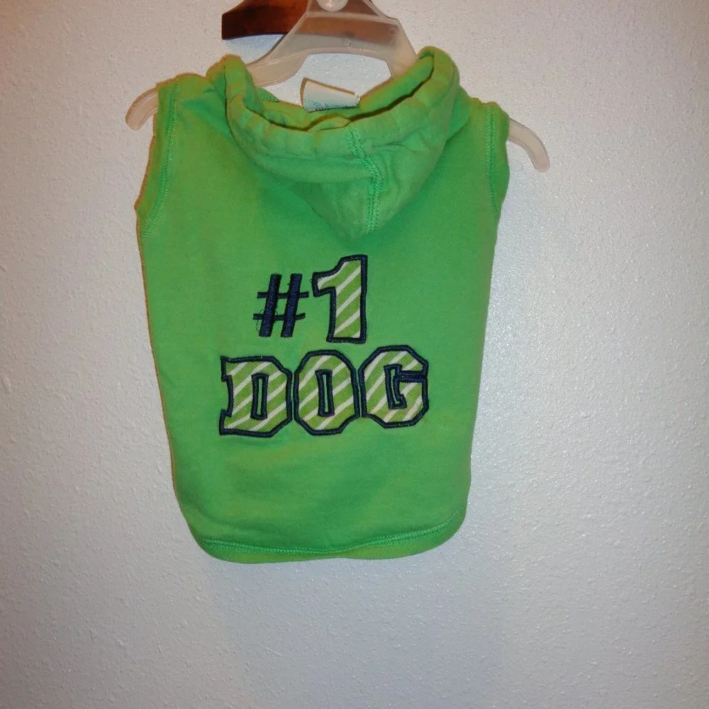 Martha Stewart Pets Green #1 Dog Hoodie Size Medium